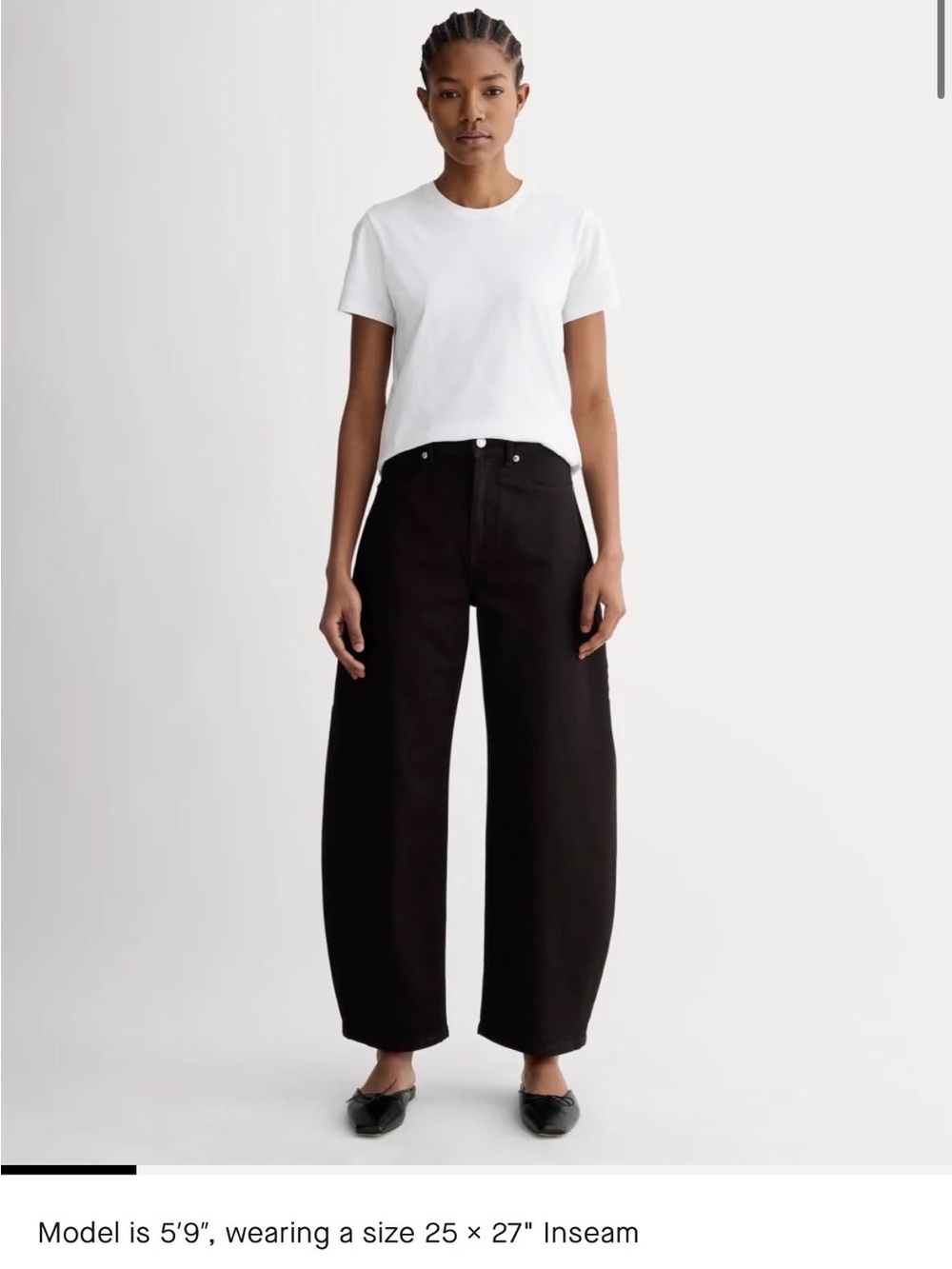 Women’s Everlane Black Wide-Leg Barrel Denim